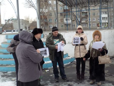 Акция памяти Немцова в Абакане
